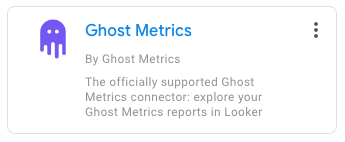 Ghost Metrics Analytics Community Connector
